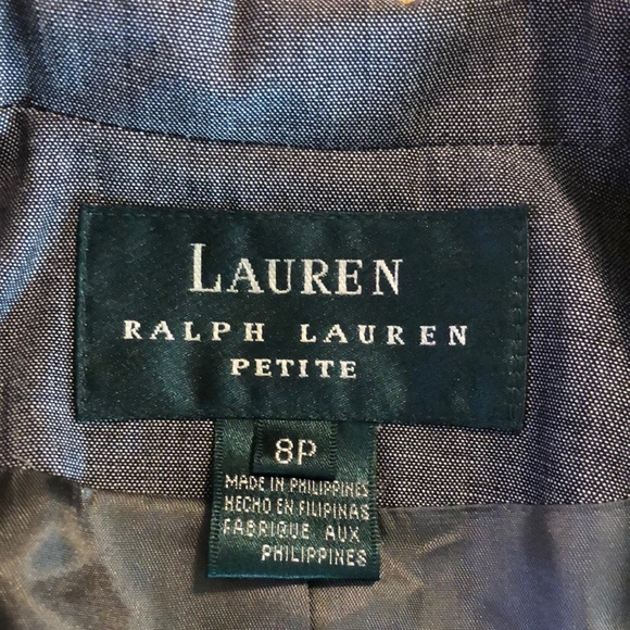 RALPH LAUREN Size 8 P Longline Blazer Wool blend Soft Gray 2-Button $189 NEW - Picture 8 of 13